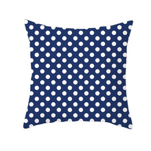 Charger l'image dans la galerie, Housse de coussin 45x45 cm - Poids blanc à fond bleu