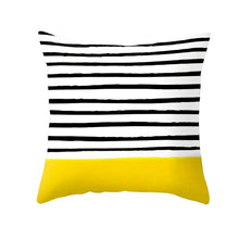 Charger l'image dans la galerie, Housse de coussin 45x45 cm - Rayures Noires