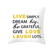 Charger l'image dans la galerie, Housse de coussin 45x45 cm - Live Simply Dream Big