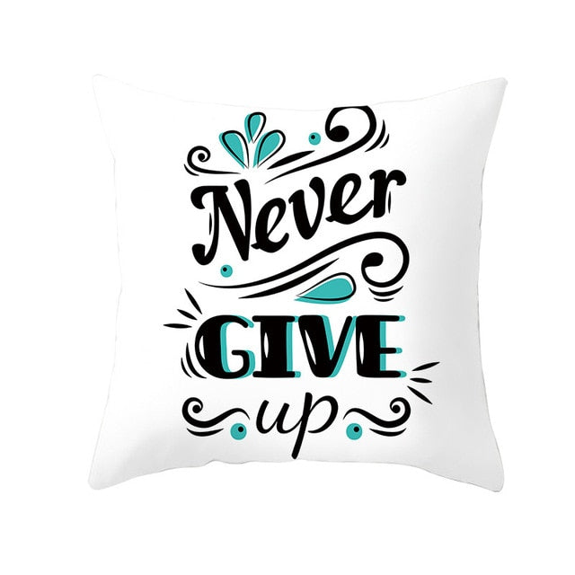 Housse de coussin 45x45 cm - Never Give Up